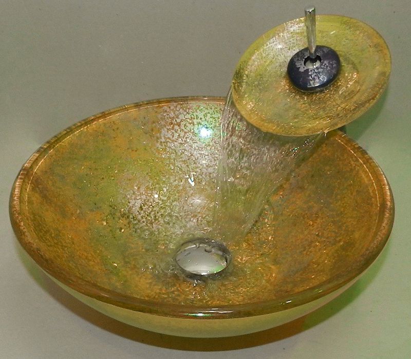 Изображение стеклянной желтой раковины чаши Nova Greena